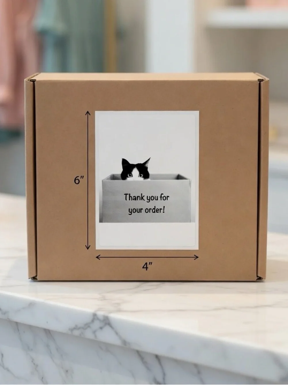 Kitty Thank You Stickers 4”x6” 100ct. New
